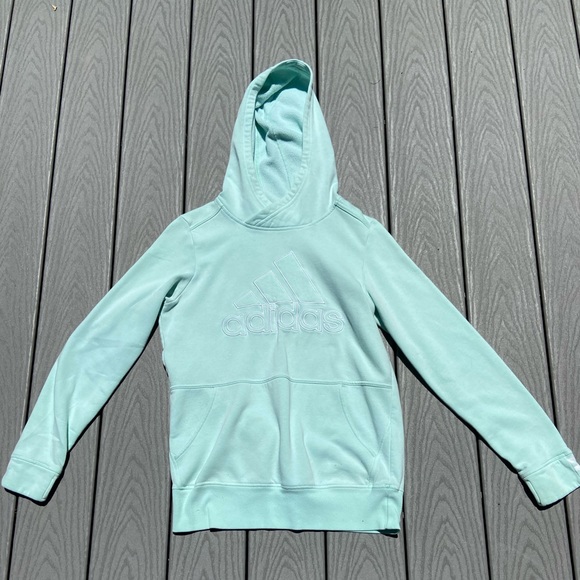 light blue adidas hoodie